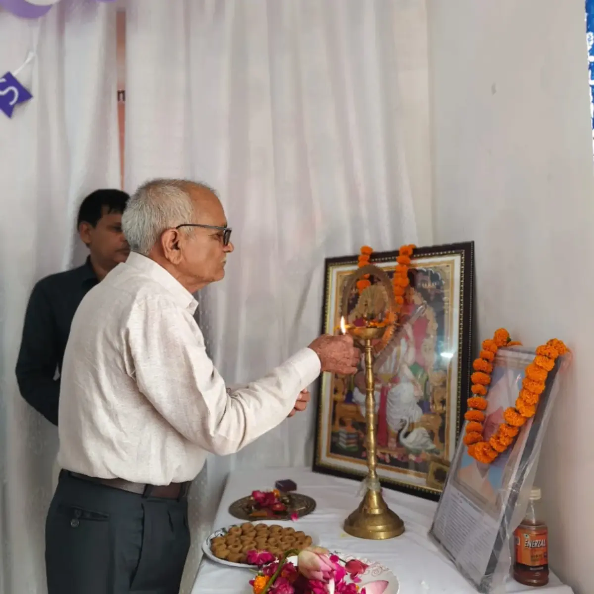 Ceremonial lamp lighting at A. U. International School
